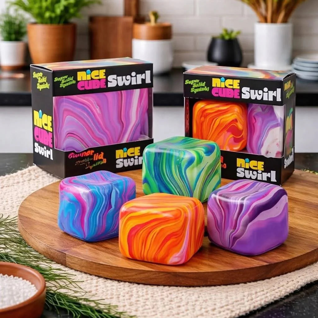Mini Small Swirl Cube Squishy Fidget