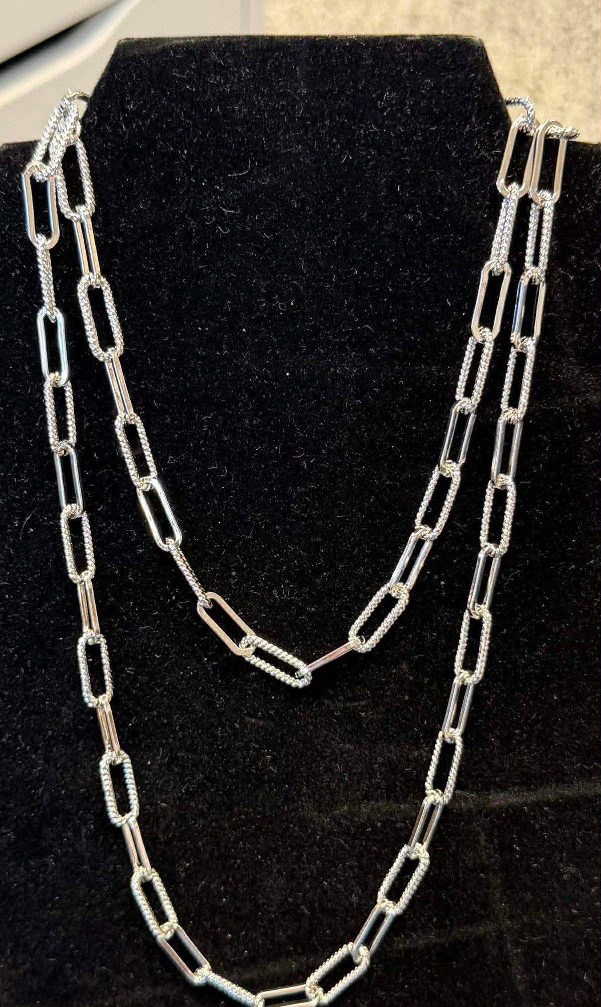 35" Paper Clip Necklace - GOLD / SILVER