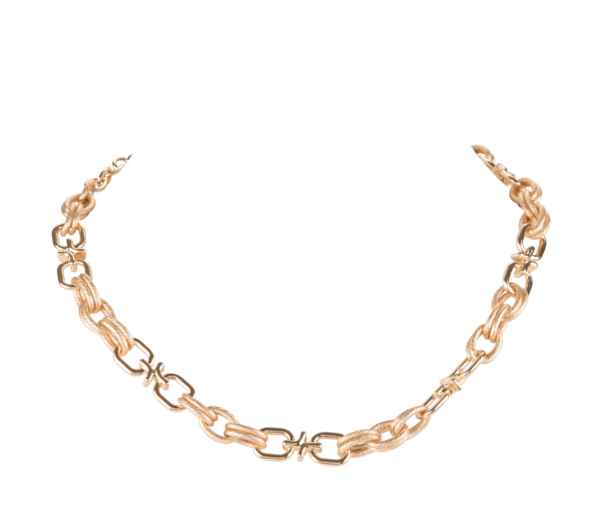 NECKLACE GOLD CHUNKY CHAIN, 14" + 3"