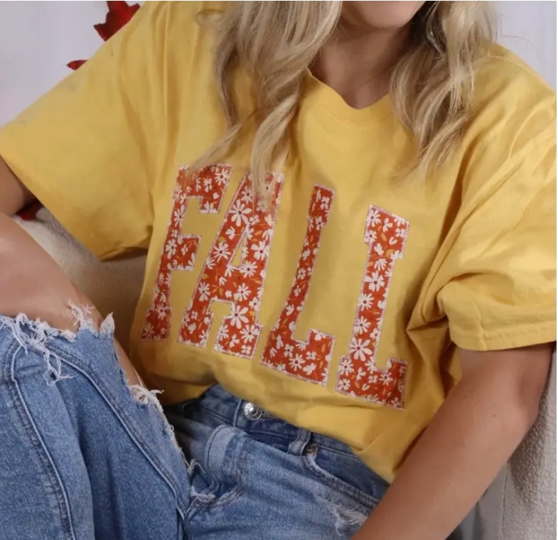 Fall Floral Short Sleeve - 1X