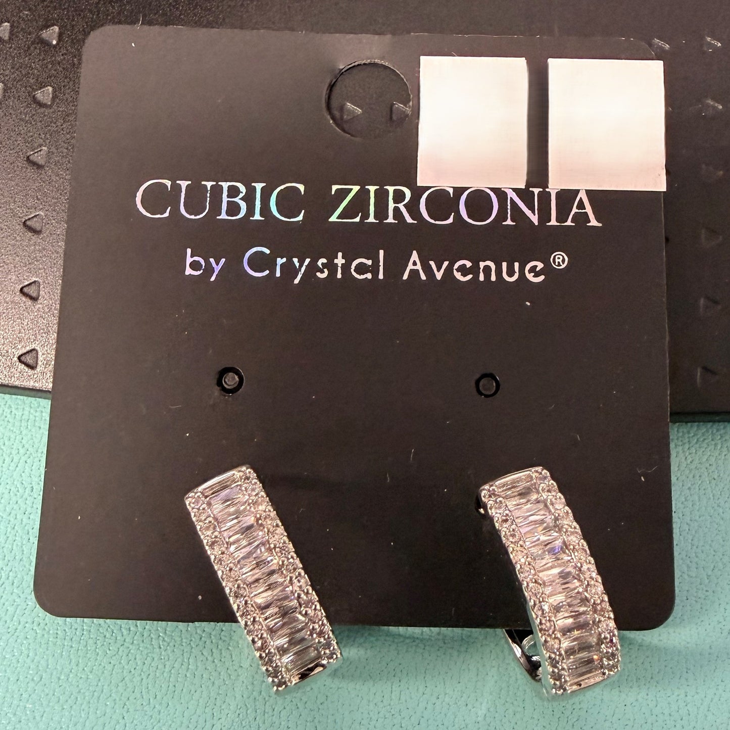 CZ Baguette Cut Earrings
