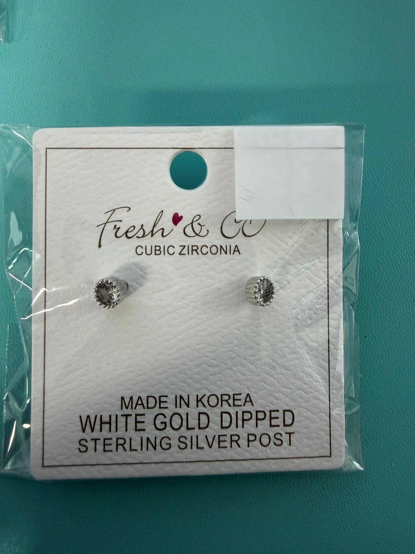 CZ Pave Stud Earrings