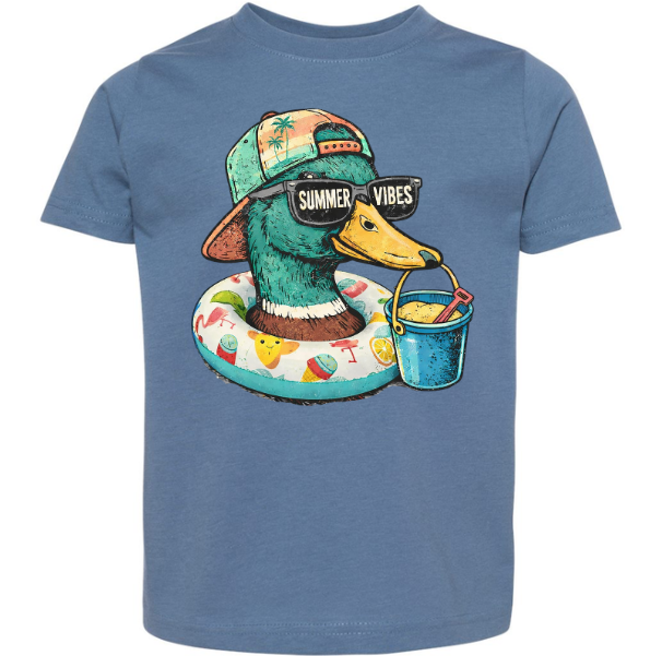 Summer Vibes Duck Toddler Tee