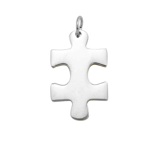 Stainless Steel Puzzle Piece Necklace