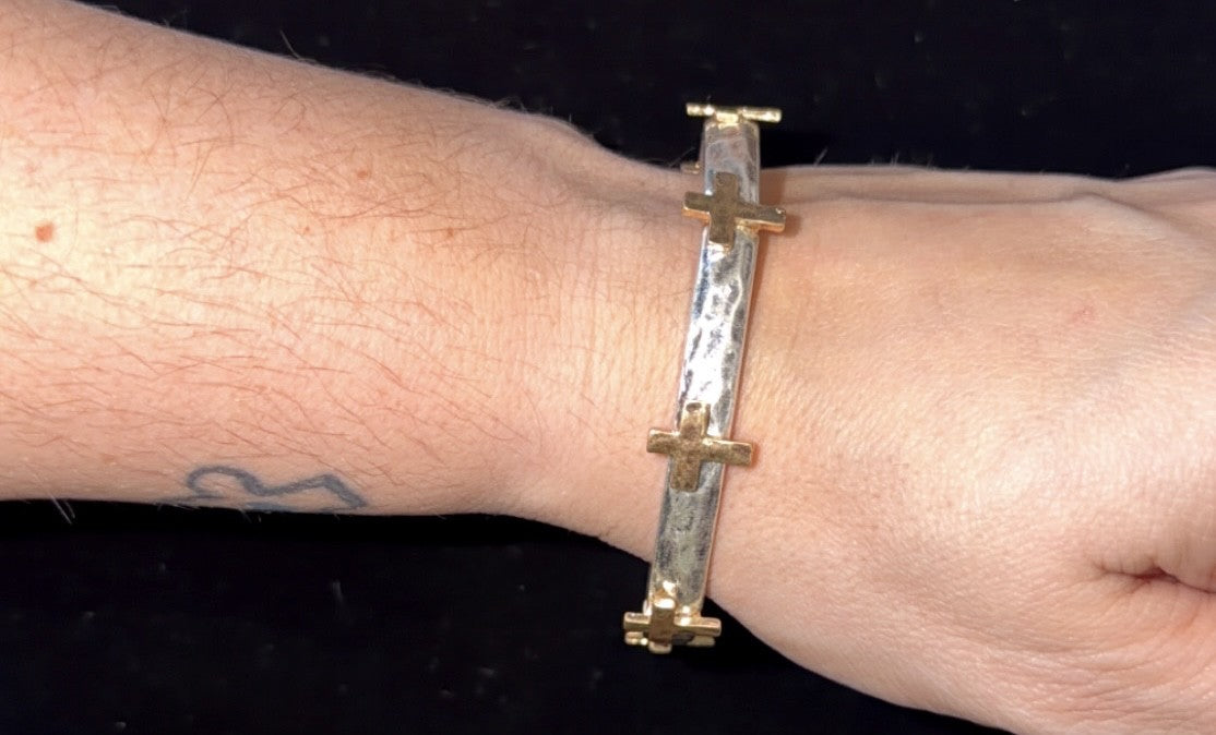 Cross Matte Stretch Bracelet