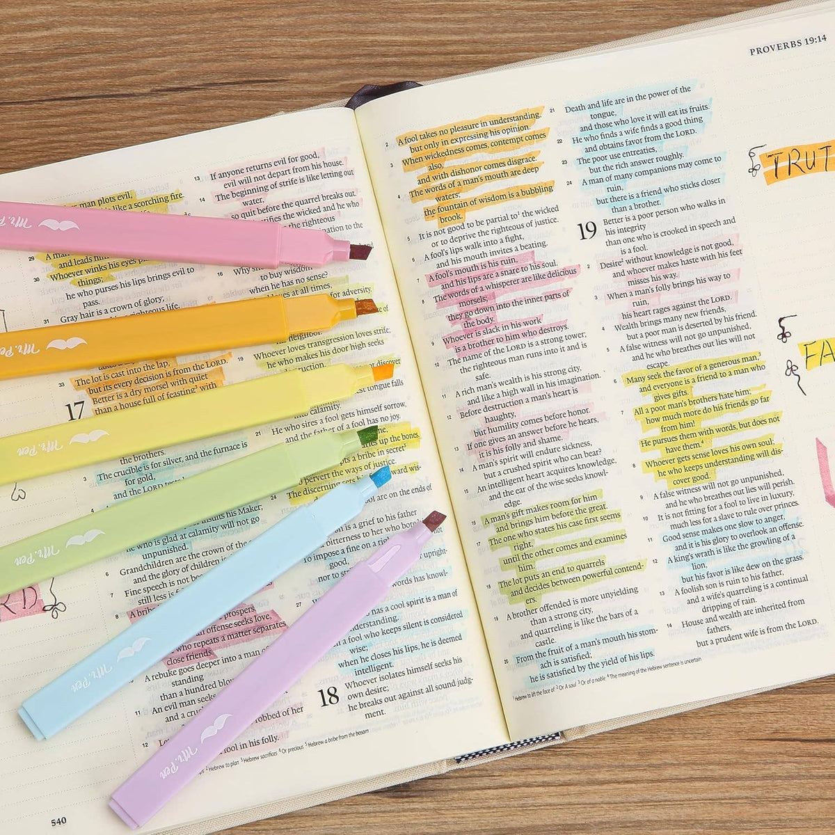 Bible Safe Pastel Highlighters Set