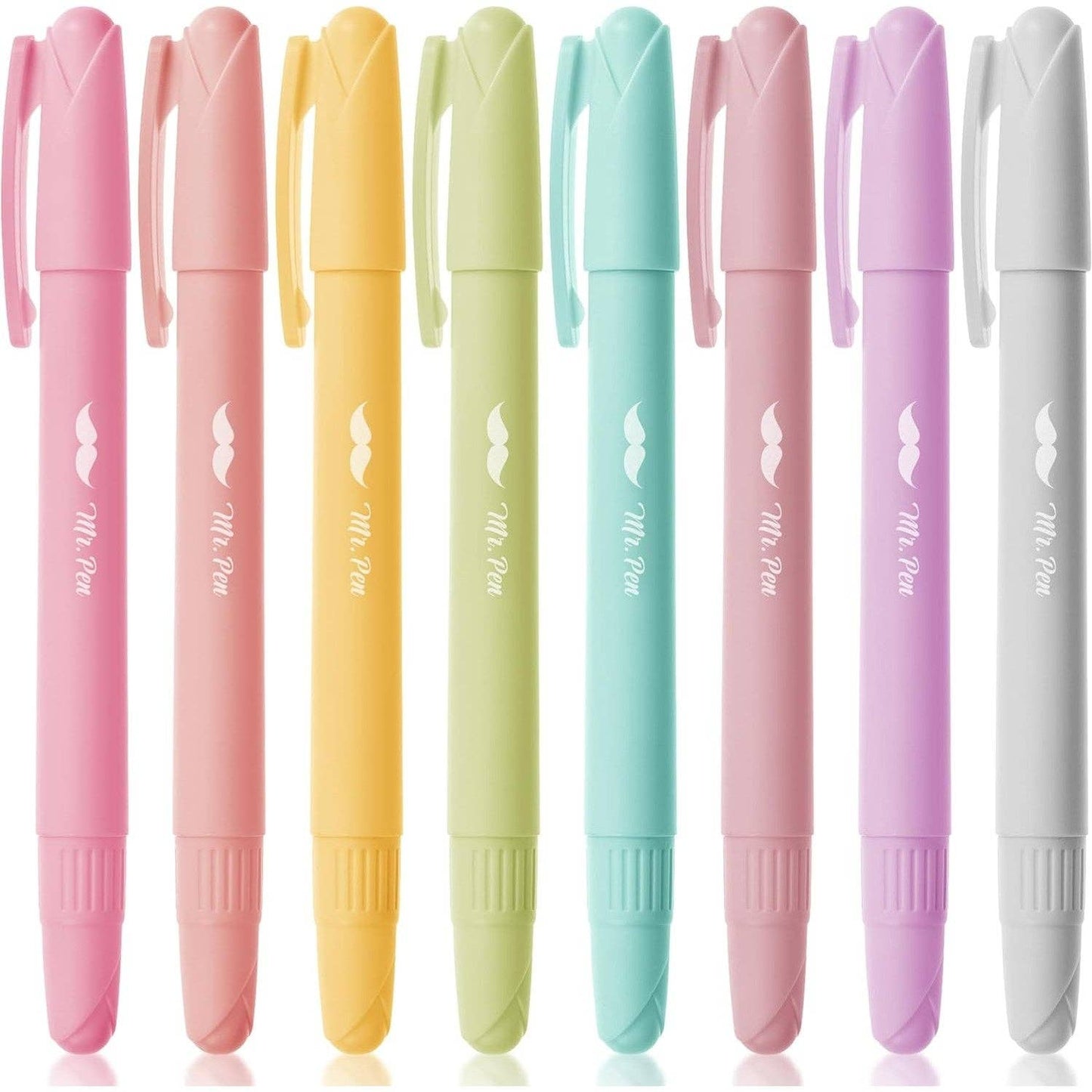 Gel Highlighters, 8 Pack, No-Bleed, Twist-Up Design, Sharpenable Tips, Smooth Glide, Perfect for Bible Pages
