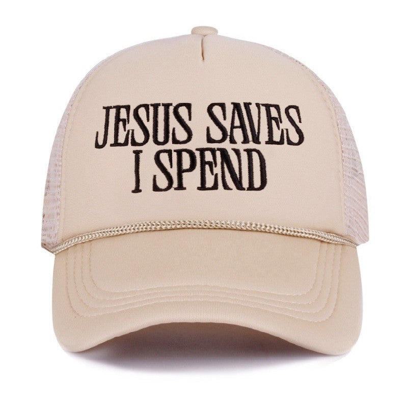 Jesus Saves I Spend Mesh Trucker