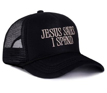 Jesus Saves I Spend Mesh Trucker