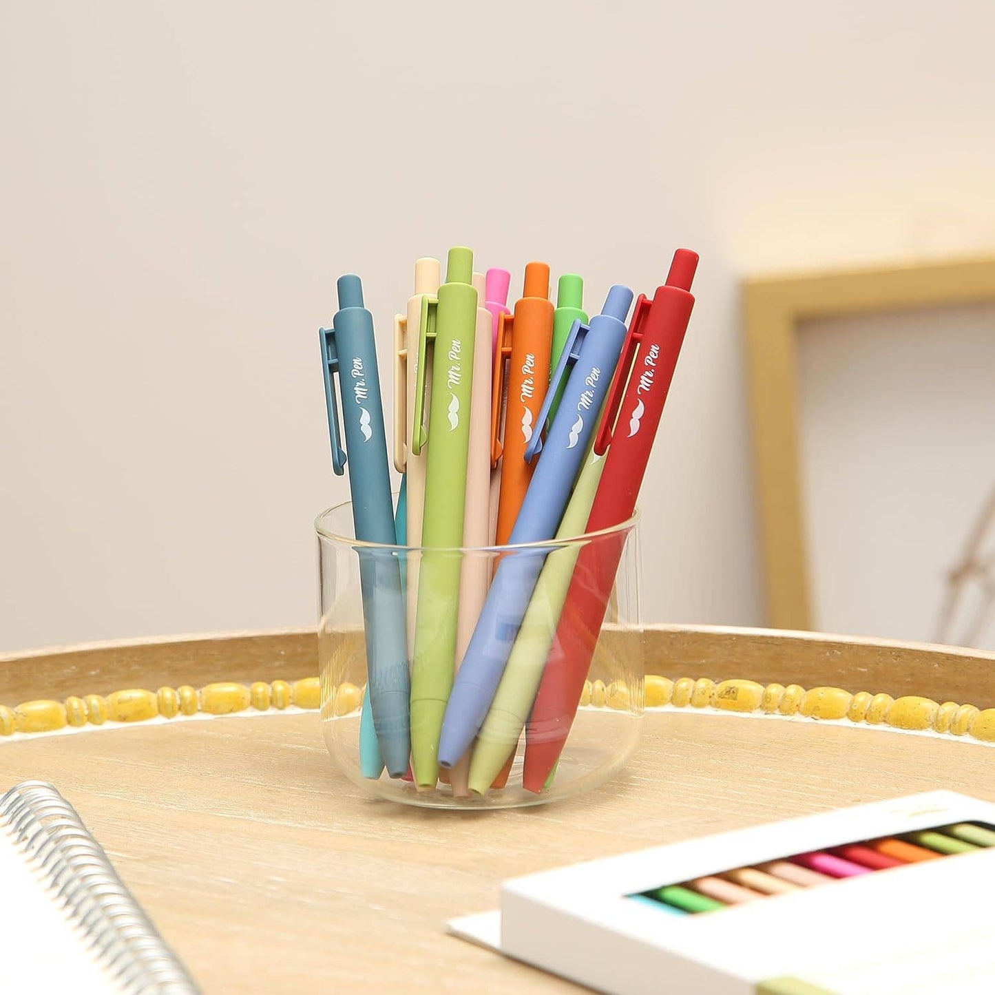 Cute 12-Pack Retractable Gel Pens with Colored Ink