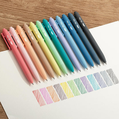 Retractable Gel Pens, 12 Pack, 0.7mm Fine Point, Assorted Colors