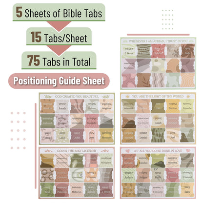 Laminated Bible Tabs 75 Pack