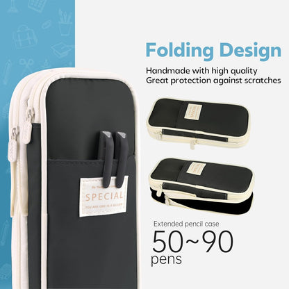 Large Capacity Expandable Pencil Case