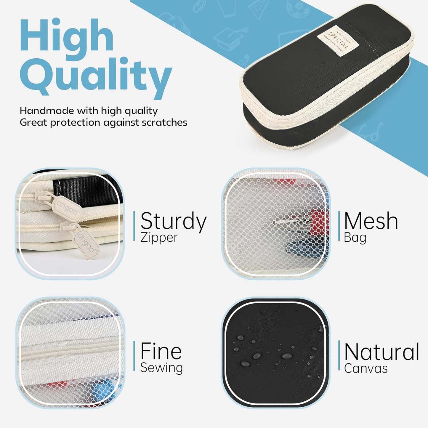 Large Capacity Expandable Pencil Case