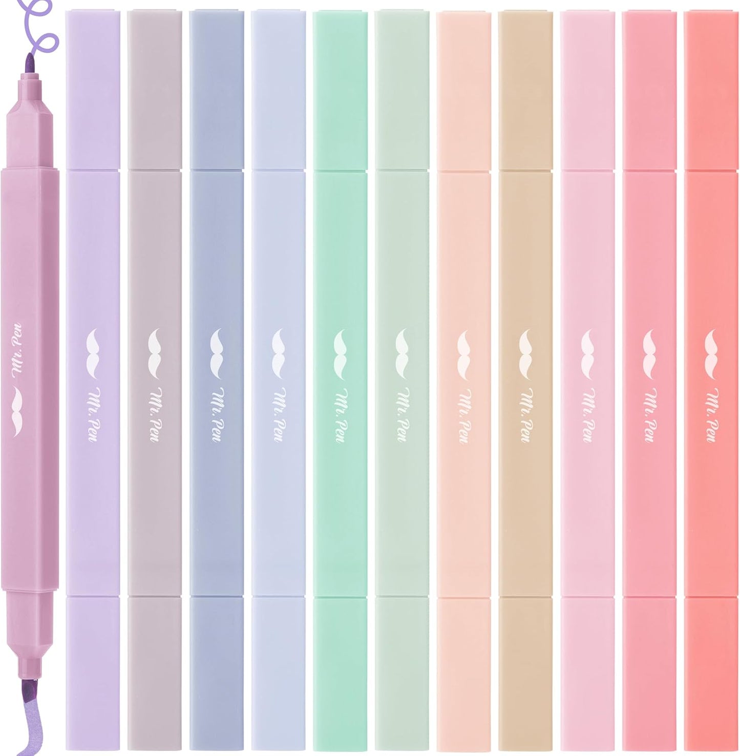 Dual Tip Aesthetic Bible Highlighters Set 12 Pcs