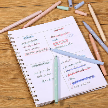 Dual Tip Aesthetic Bible Highlighters Set