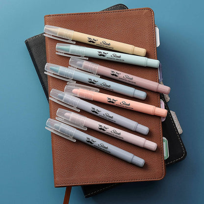 Gel Highlighters, 8 Pack, No-Bleed, Twist-Up Design, Sharpenable Tips, Smooth Glide, Perfect for Bible Pages