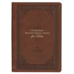 Devotional Bible NLT for Men - Faux Leather | Chestnut