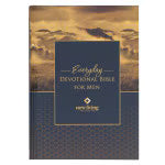 Devotional Bible NLT for Men - Hardcover | Clouds