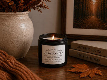 Gilded Amber Candle