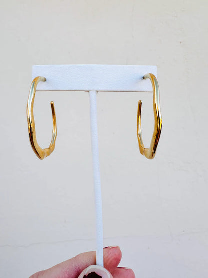 Hammered Hoop Earrings