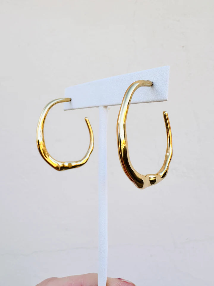 Hammered Hoop Earrings