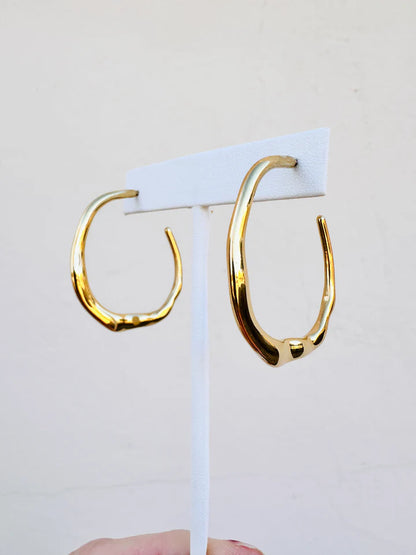 Hammered Hoop Earrings