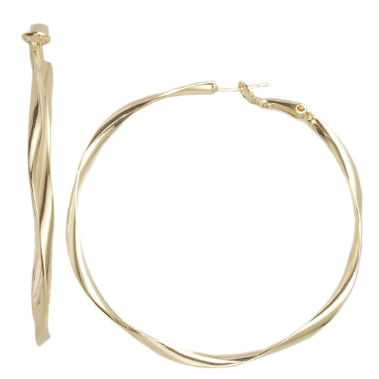 Large Shiny Twisted Hoop
