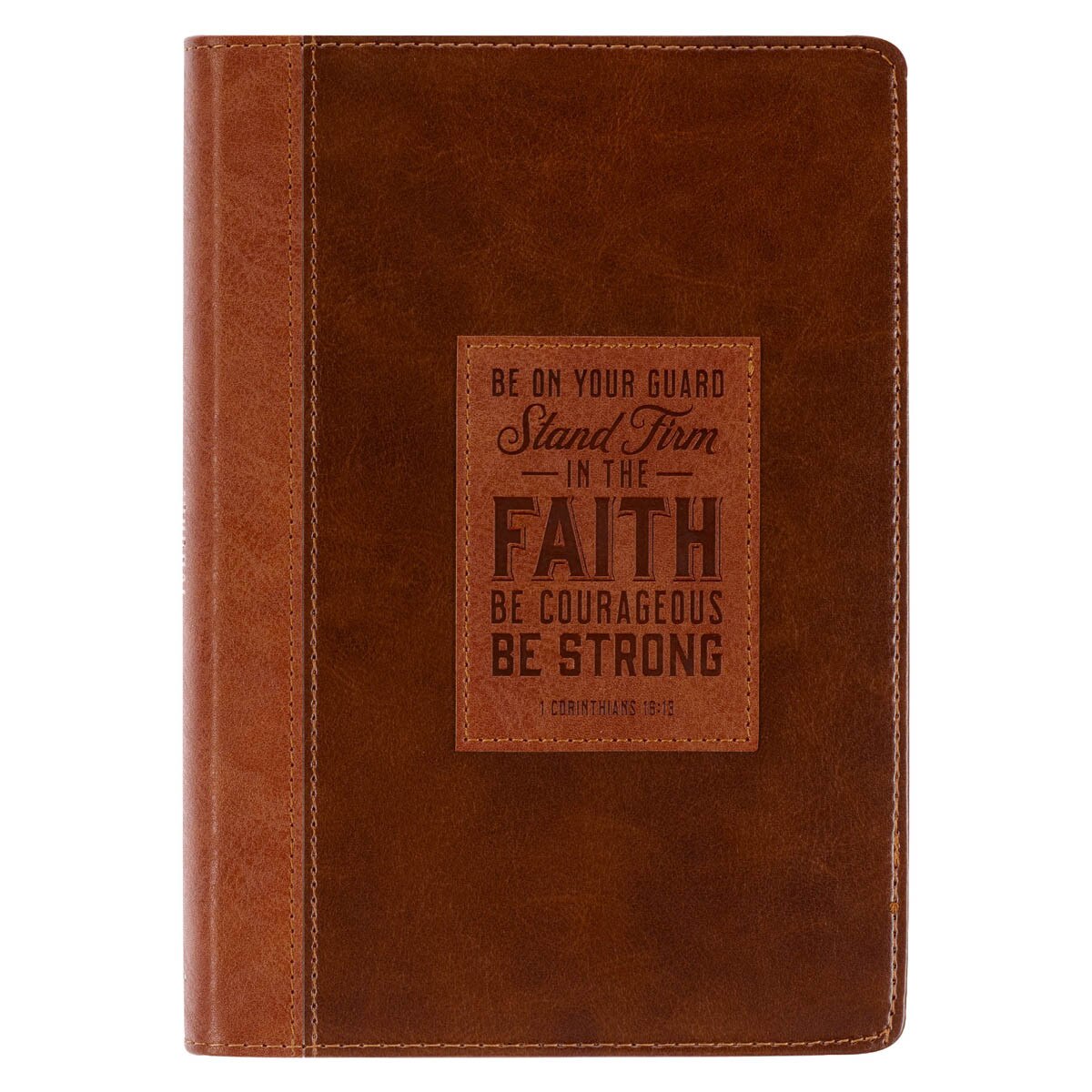 Stand Firm Faux Leather Classic Journal - 1 Corinthians 16:13