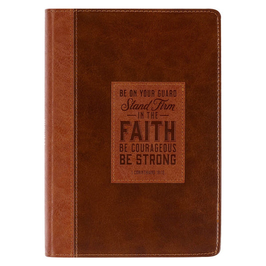 Stand Firm Faux Leather Classic Journal - 1 Corinthians 16:13
