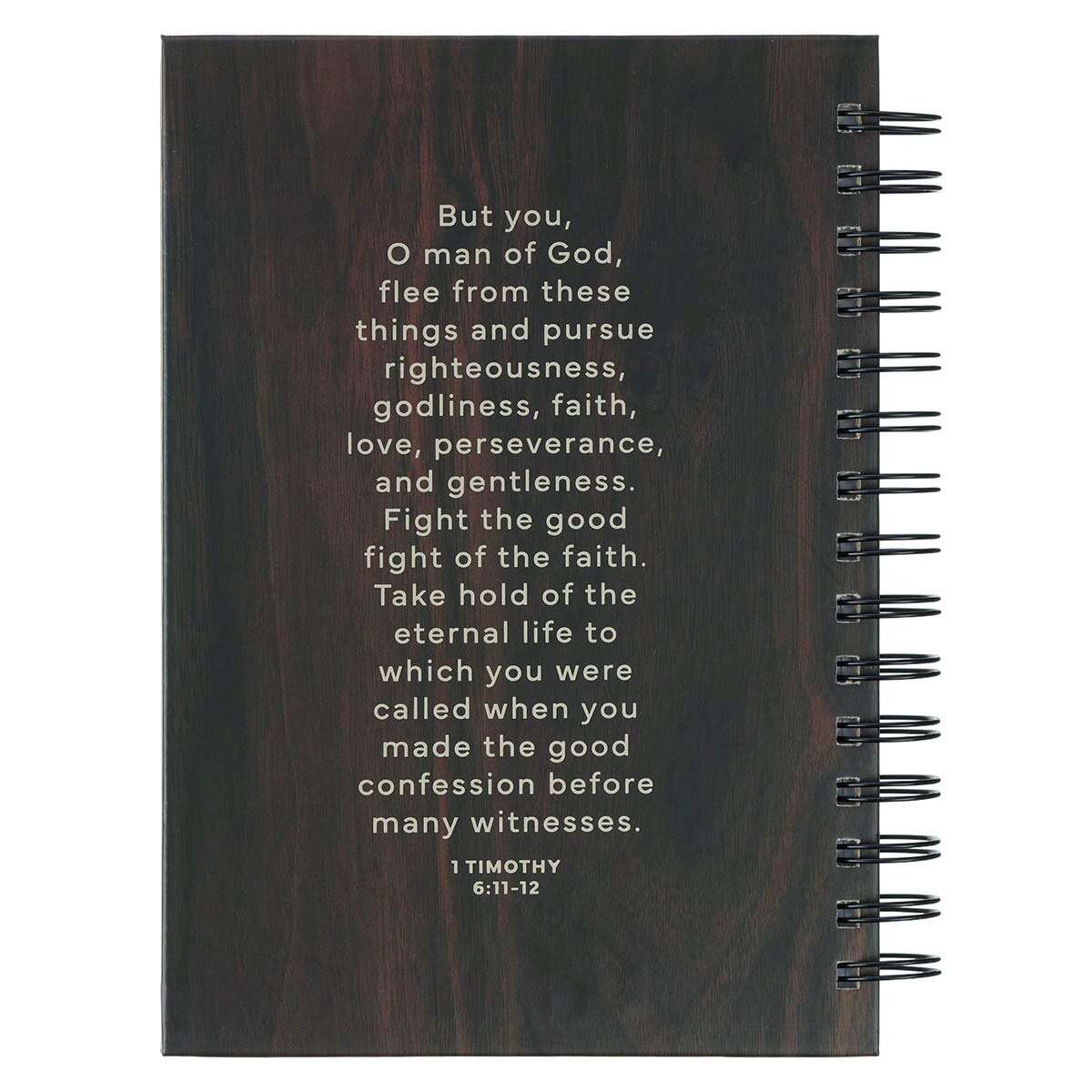 Man of God Large Spiral Journal - 1 Timothy 6:11