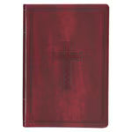 KJV Bible Thinline Large Print - Faux Leather and Thumb Index | Burgundy