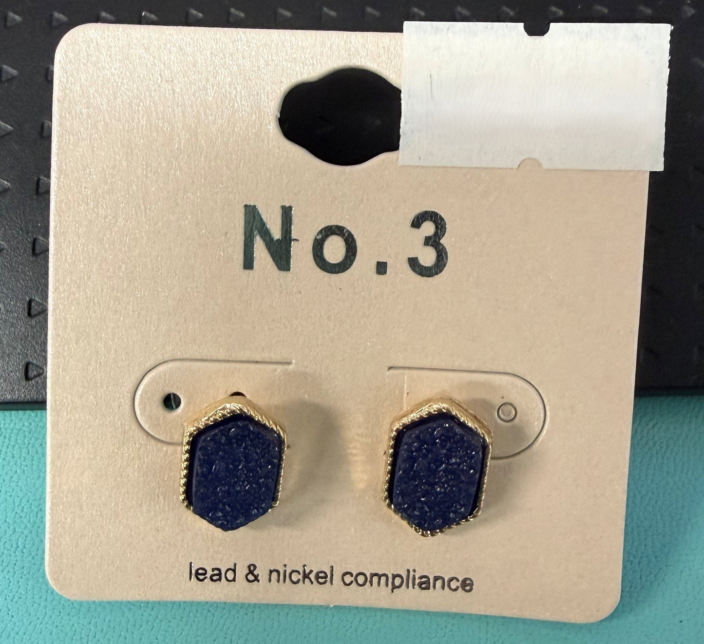 1/2" Druzy Stud Earrings