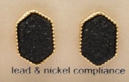 1/2" Druzy Stud Earrings