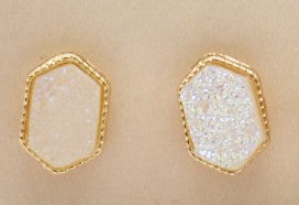 1/2" Druzy Stud Earrings