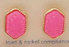 1/2" Druzy Stud Earrings