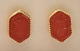 1/2" Druzy Stud Earrings