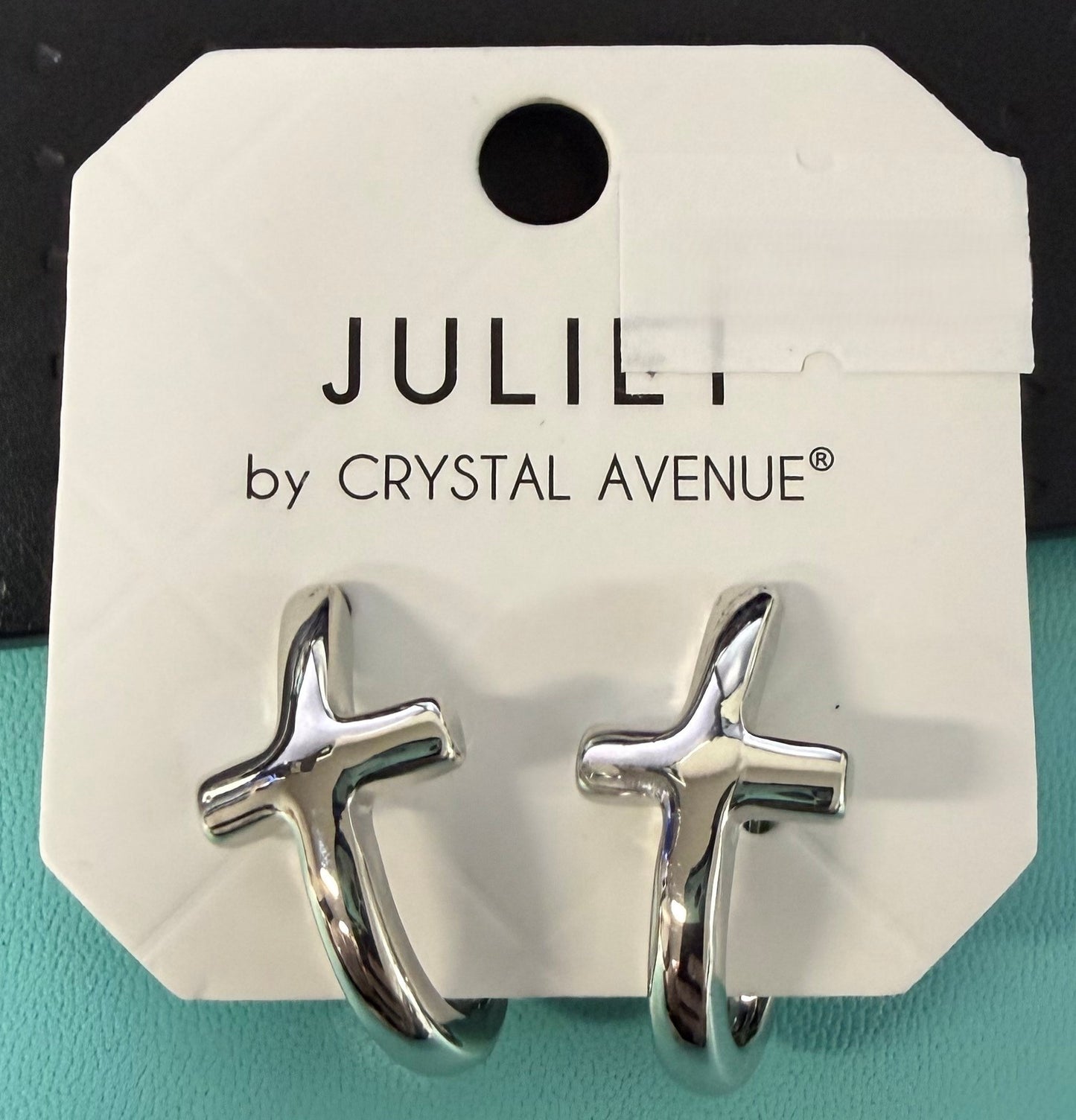 Cross Huggie Earrings