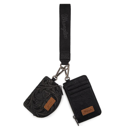 Wrangler Floral Dual Pouch Wristlet