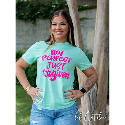Not Perfect Just Forgiven Jesus Tee