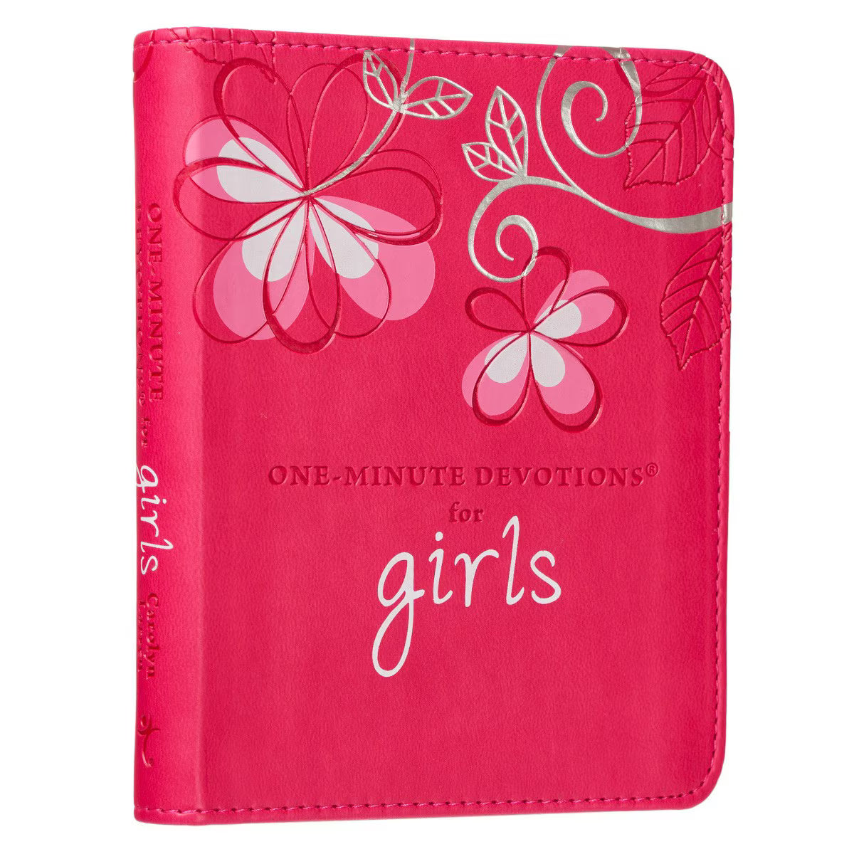 One-Minute Devotions for Girls Pink Faux Leather Devotional
