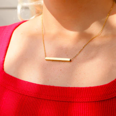 Dainty Gold Bar Necklace