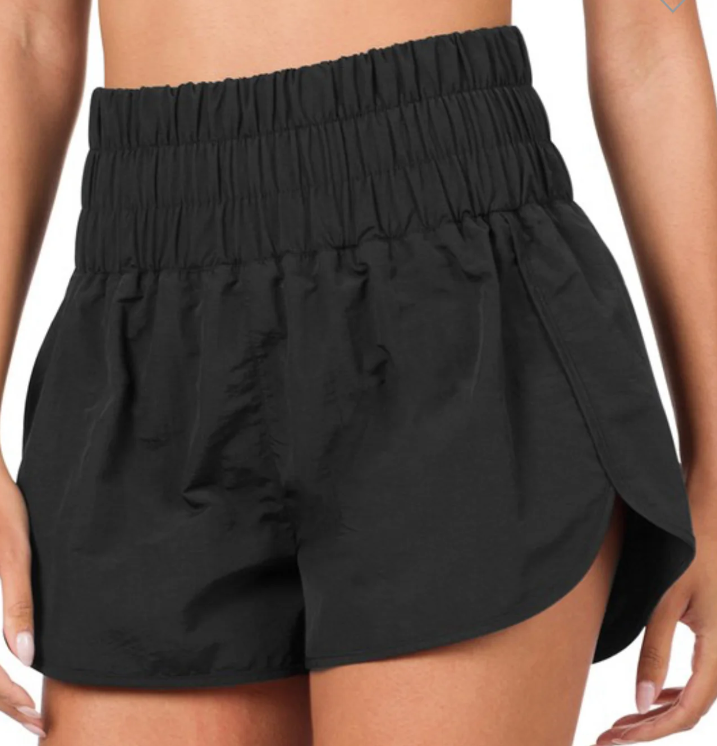 Smocked Windbreaker Shorts 2X