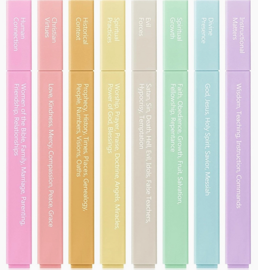 Mr. Pen- Bible Highlighters with Color-Coding System, 8 Pack