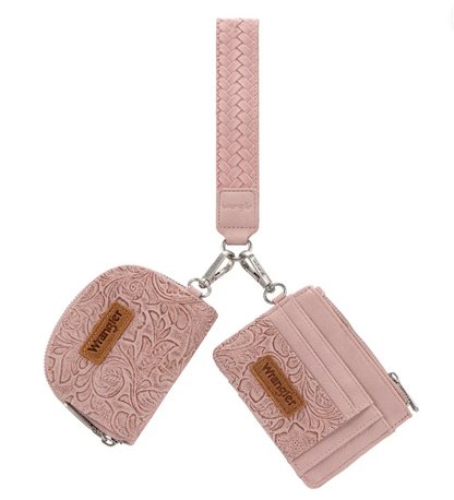 Wrangler Floral Dual Pouch Wristlet