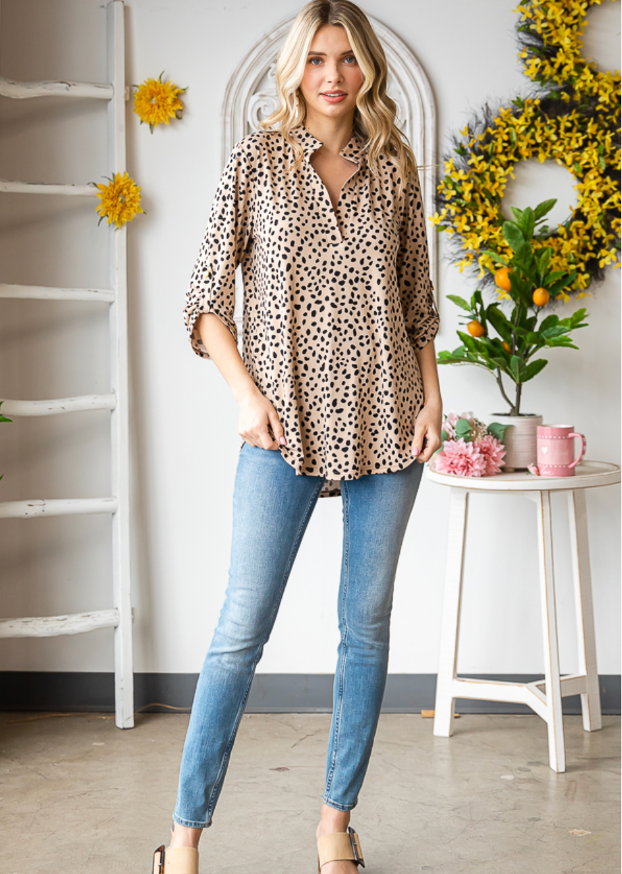 Spotted Around Town Blouse