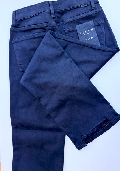 Tummy Control High Rise Crop Black