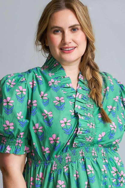 Ruffled Floral Babydoll Dress