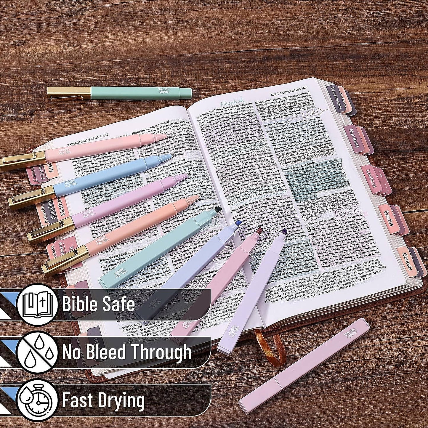 Mr. Pen 12-Pack Aesthetic No Bleed Highlighters & Pens
