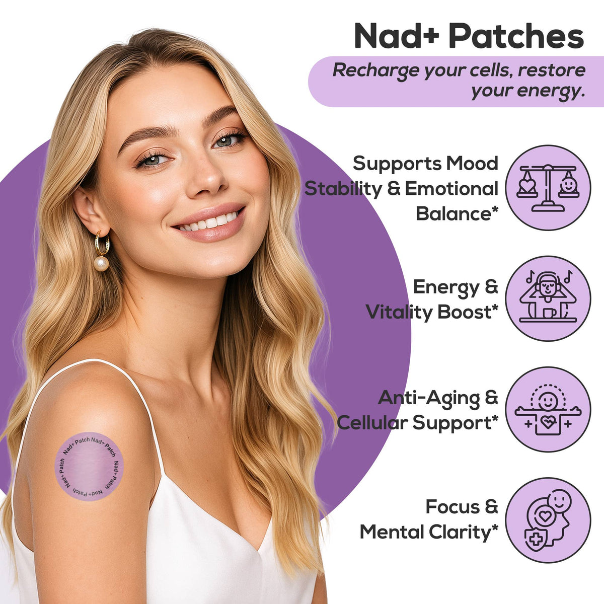 HARMONIFY NAD+ Patches - Cellular Health & Vitality
